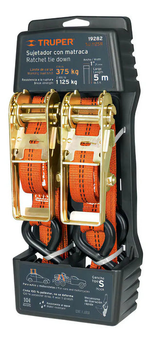 Juego de Sujetadores Matraca Truper hasta 1125kg