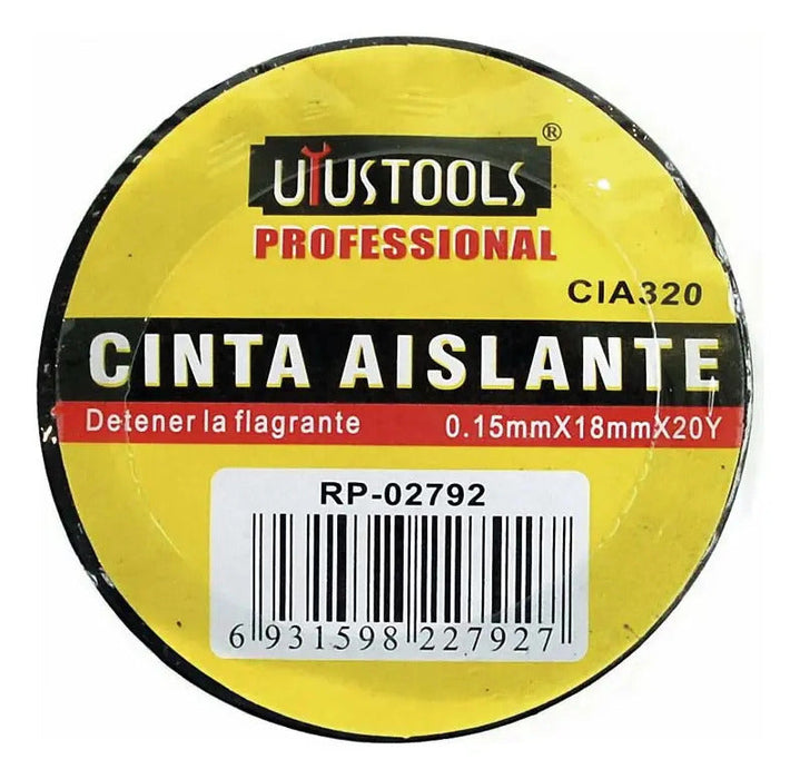 Huincha Aisladora Negra 18mm X 18m