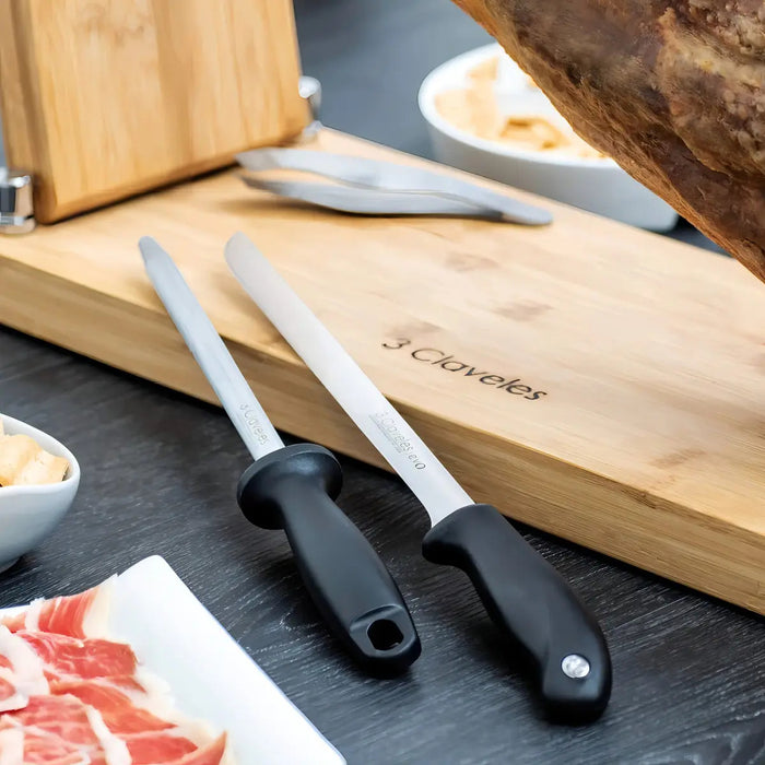 Set de Cuchillos Jamonero y Chaira Evo