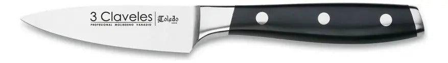 Cuchillo Verduras 3 Claveles Acero Inoxidable Forjado 9cm Negro
