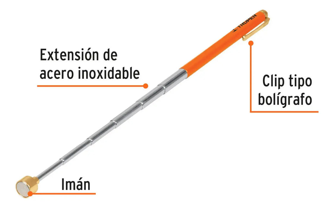 Imán Lápiz Telescópico Extensible 63 Cm Truper