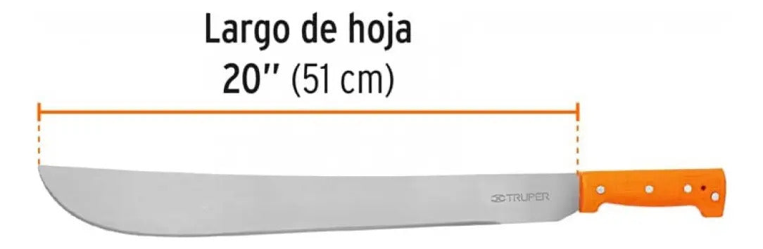 Machete Estandar 20'' Naranja Truper