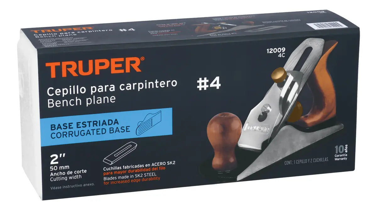 Cepillo Carpintero Estriado No. 4 Truper