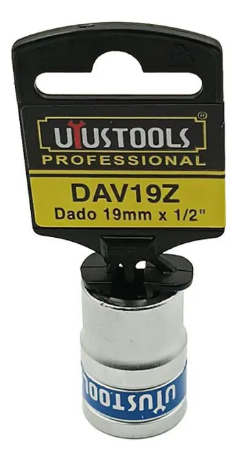 Dado 19mm-1/2" Azul C/colgador Uyustools