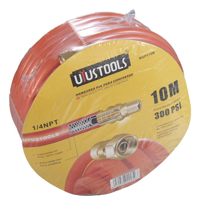 Manguera PVC para Compresor 10m x 1/4'' NPT