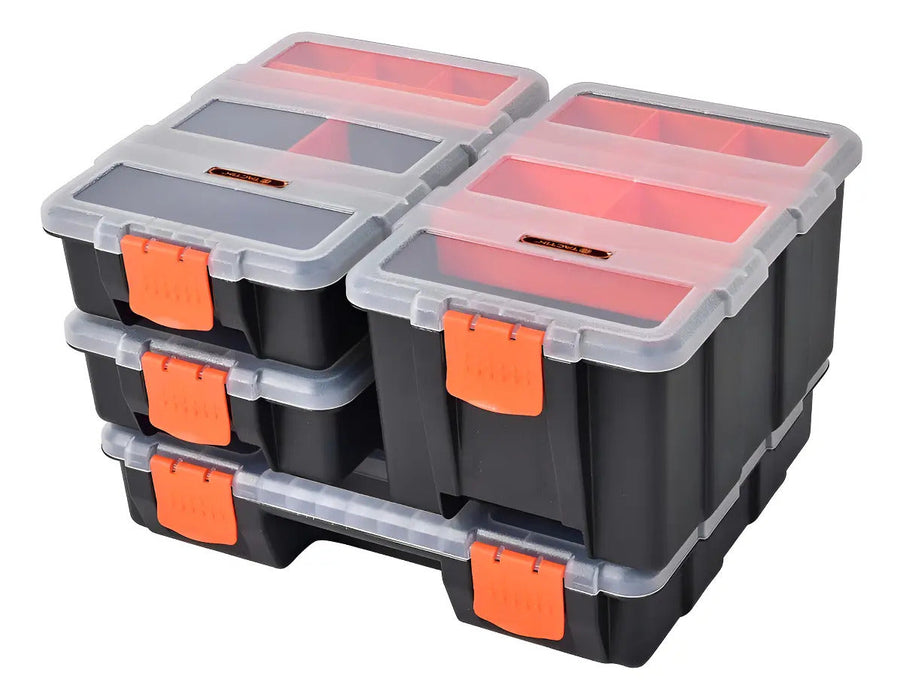 Organizador Plástico Juego 4 Piezas Tactix Color Negro