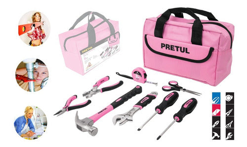 Set Herramientas 8 Pzas Color Rosa