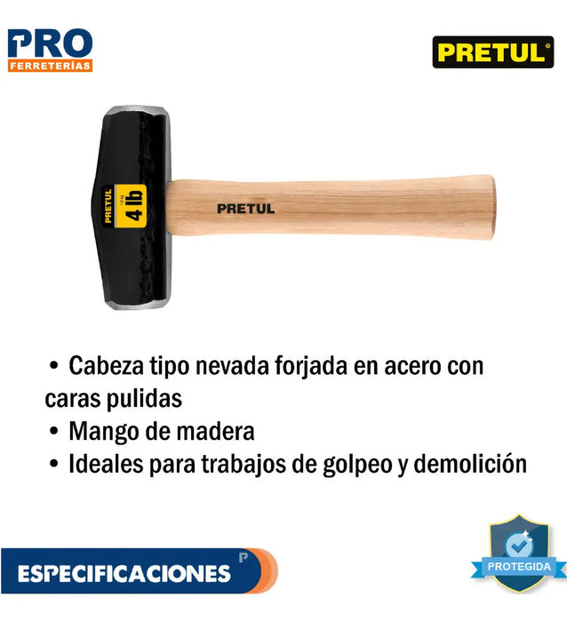 Marro Tipo Nevada 2 Lbs. Mango 10-3/4''