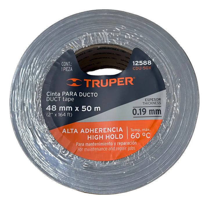 Cinta Aislante Truper CDU-50XX Gris 50m x 48mm