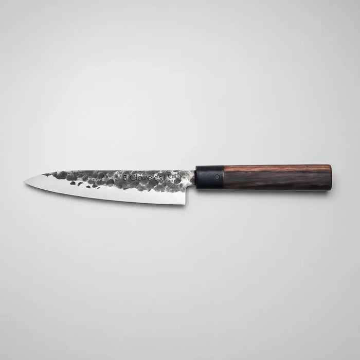 Cuchillo Acero Inoxidable 16cm Osaka Tipo Carne Mango Madera Café