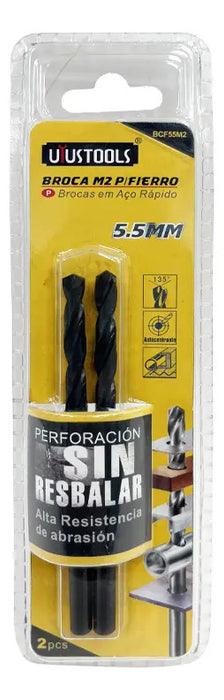 Set 2 Brocas 5.5 Mm Hss M2