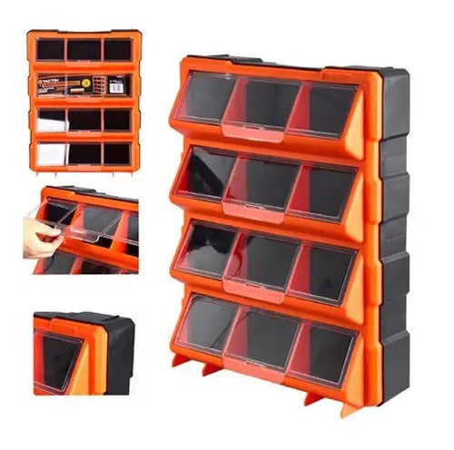 Gavetero Tactix Tapas Rebatibles 12 Cajones 46x36x12 Cm