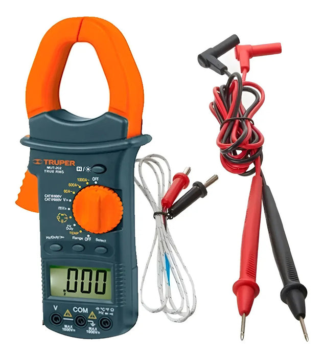 Pinza Amperimétrica Digital Teste Multímetro 1000 Amp Truper
