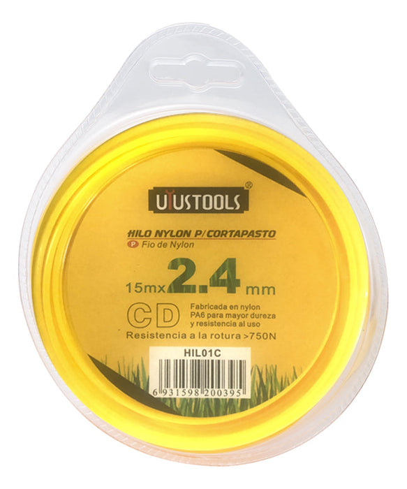 Nylon Orilladora 2,4mm X 15mts Uyustools