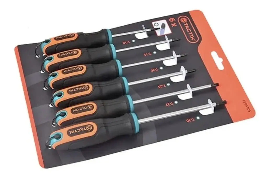 Juego Atornilladores Torx 6 Piezas Mango Ergonómico