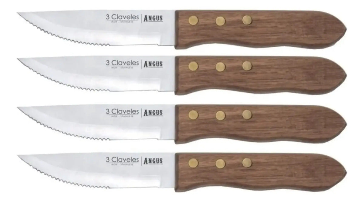 Cuchillo Chuletero Angus Jgo.4 Pzs. 12,0 Tres Claveles