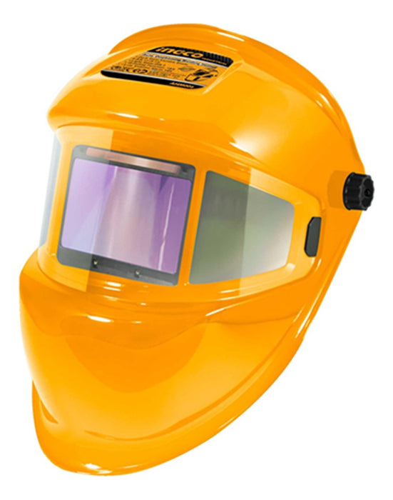 Máscara Soldar Ingco Industrial Fotosensible Color Amarillo