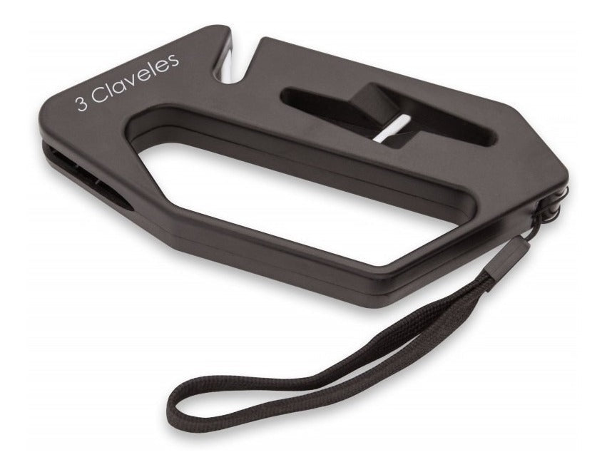 Afilador de Cuchillos y Tijeras Tres Claveles Mano Rueda Negro