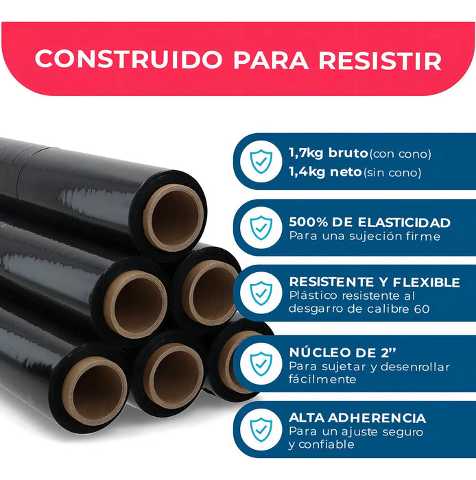 Film Stretch Negro 1,7kg (350m)