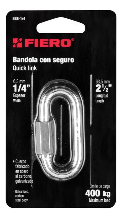 Bandola Acero 1/4'' Seguro