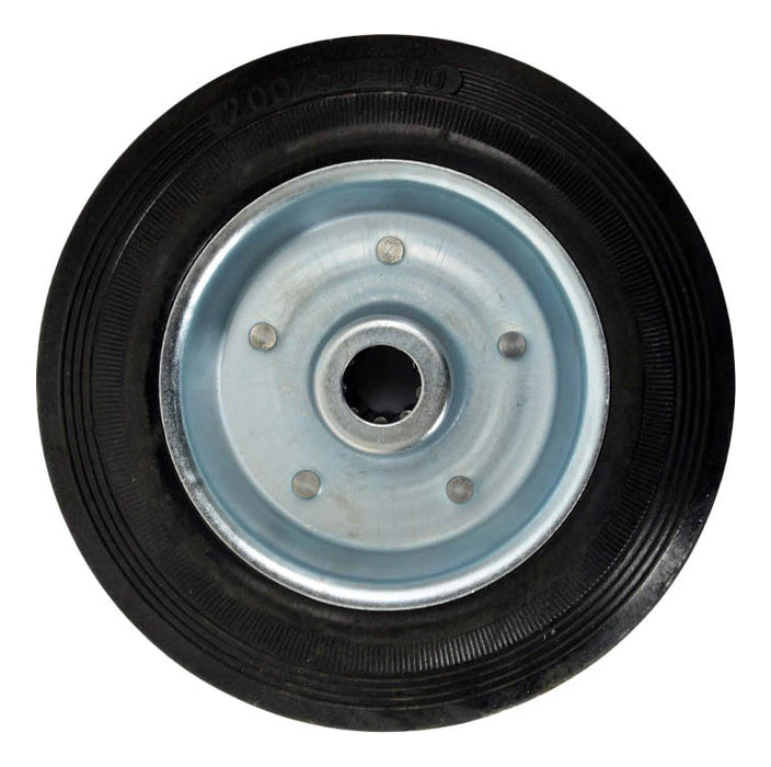 Rueda Goma Sin Base 8" Negra