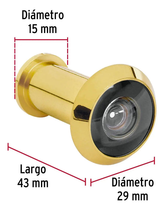 Mirilla de Seguridad de Latón Hermex