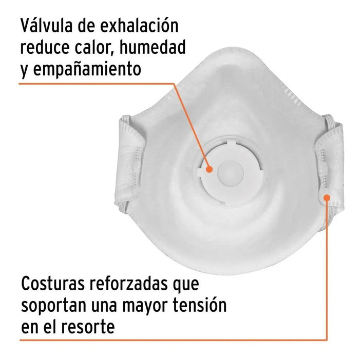 Respirador N95 con Válvula para Polvos y Partículas
