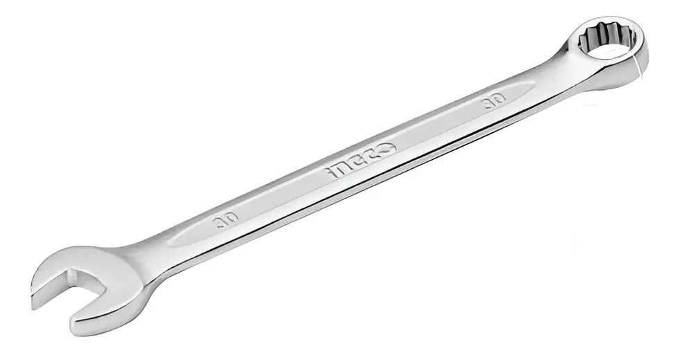 Llave Combinada Boca Y Estriada 30mm Cr-v Ingco