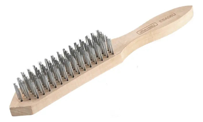 Escobilla Acero 6 Filas Mango Madera