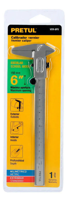 Calibre Medidor Calibrador Acero 152 Mm Pretul