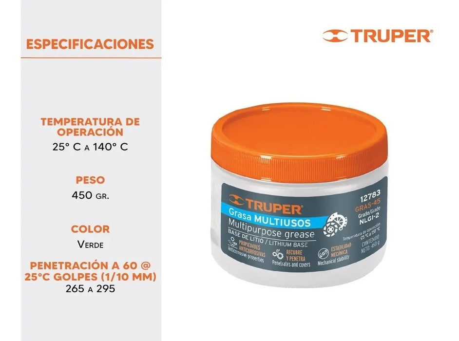 Grasa Chasis De Litio 450 Gr Truper