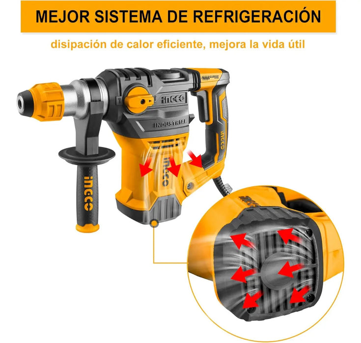Rotomartillo Ingco Industrial Amarillo 1.5kW SDS Plus