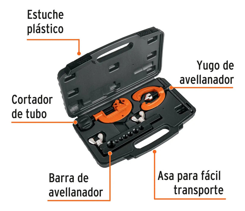 Juego De Avellanador Y Cortador De Tubo Truper