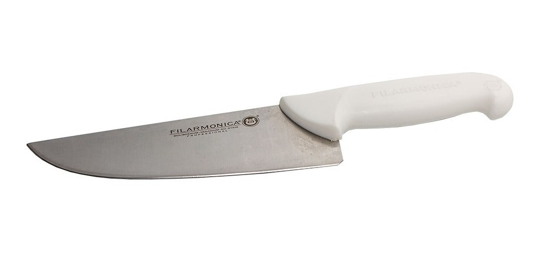 Cuchillo Carnicero 24cm Filarmonica 5502 Acero Inoxidable Color Blanco