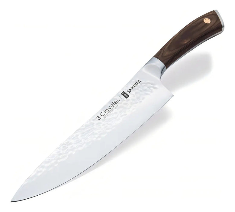 Cuchillo 3 Claveles Sakura Hoja De 20cm Acero Inox Forjada