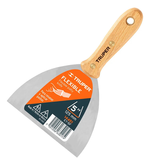 Espátula Flexible Mango De Madera 5 Pulgadas Truper
