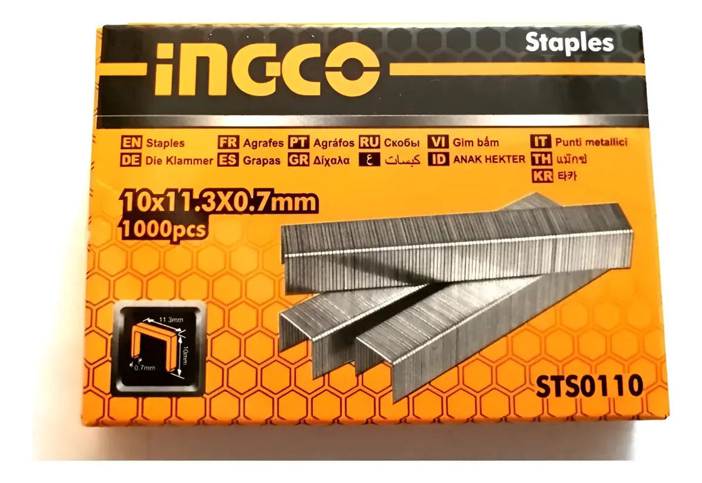 Pack Cajas Grapas Ingco 3/8 1000 Piezas C/u 10mm