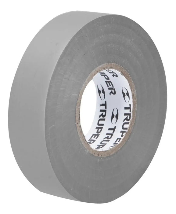 Cinta Adhesiva Aislante Truper M-33g Color Gris Pack 8 Unidades