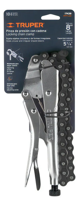 Pinza Perro Fuerza Presión 8 Pulg A Cadena 50cm Profesional