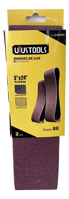 Bandas de Lija 2pcs 3x24 80#