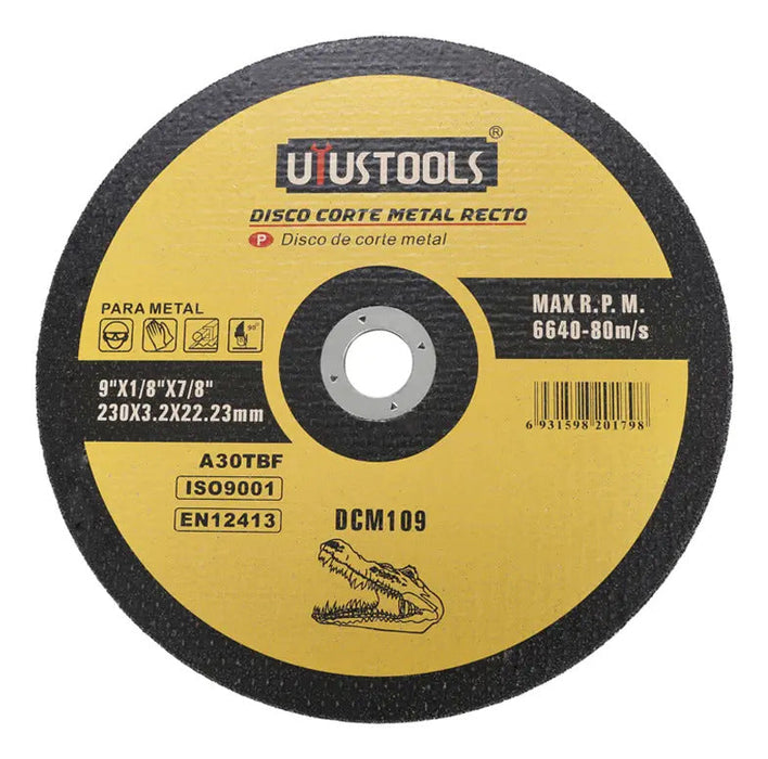 Disco Corte Metal 9" X 3,2mm Recto