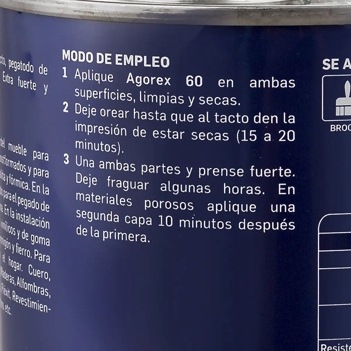 Agorex Adhesivo de Contacto 60 Ambar 1 Lt