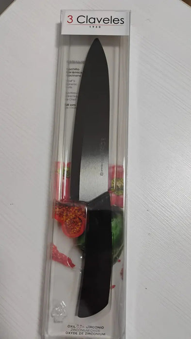 Cuchillo Cerámica Chef 20cm Negro