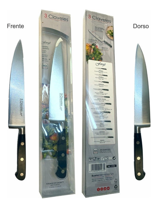 Cuchillo 3 Claveles Forge 1563 20cm Cocinero Acero Inox