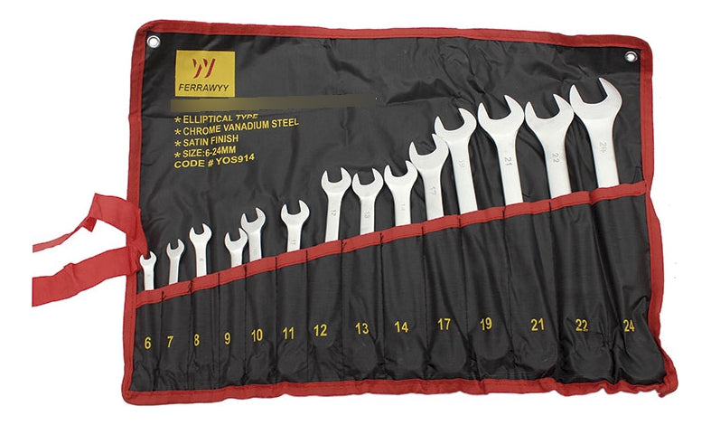 Set 14 Pcs Llave Combinada Met Cr-v Satin Ferrawyy