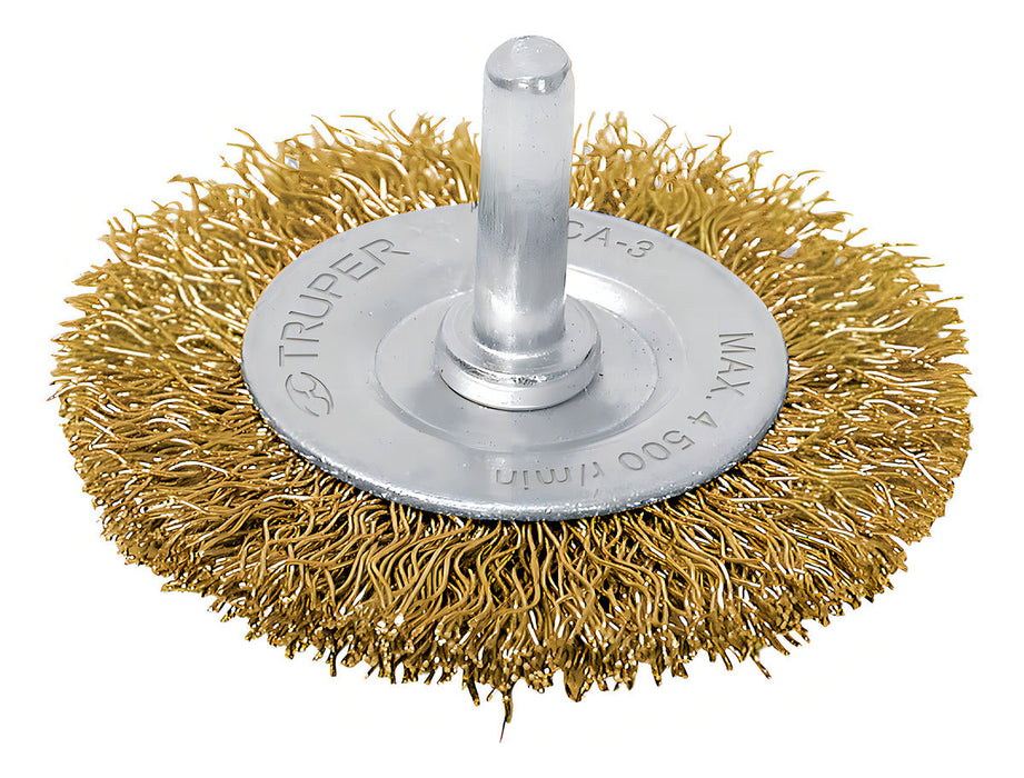 Carda Circular 3'' Para Taladro Truper Dorado