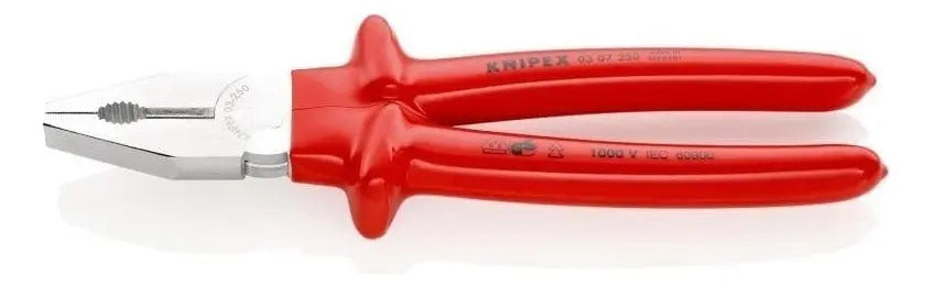 Alicate Universal Knipex 1000v Rojo Mango Pvc Modelo 0307250