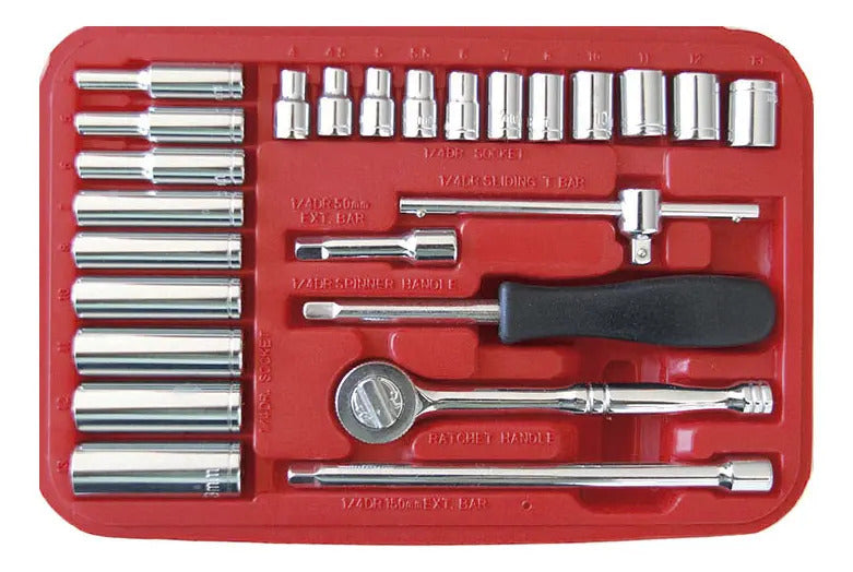 Jgo Dado C/ Chicharra 25pcs 1/4'' (4mm-13mm)