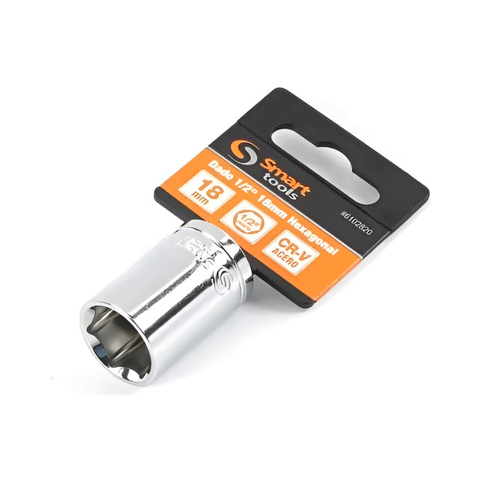 Dado Corto 1/2'' Hexagonal 18mm