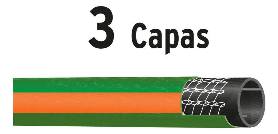 Manguera 1/2'' Reforzada con Conector Metal Truper 20 Mts Verde